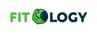 fitlogy logo on a black background